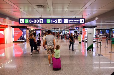 People in Fiumicino Airport