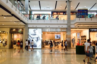 Shopping center interior  in Bangkok clipart