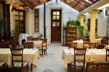 luxury restaurant interior in Prague