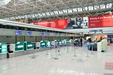 Fiumicino Airport interior.