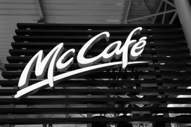 McCafe logo in Prague,Czech Republic