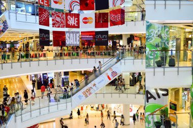 Bangkok alışveriş merkezi iç