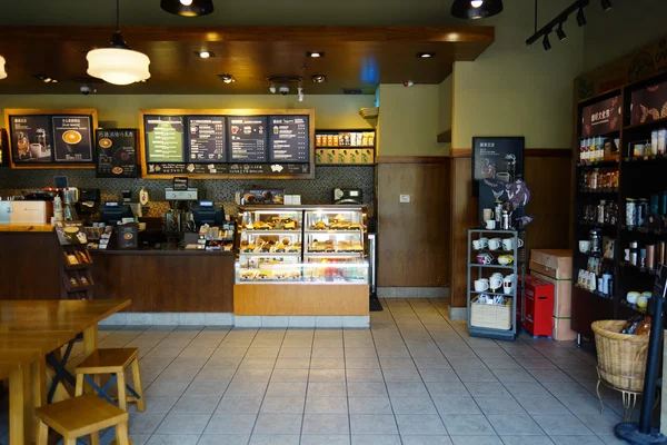 Інтер'єр кафе Starbucks — стокове фото