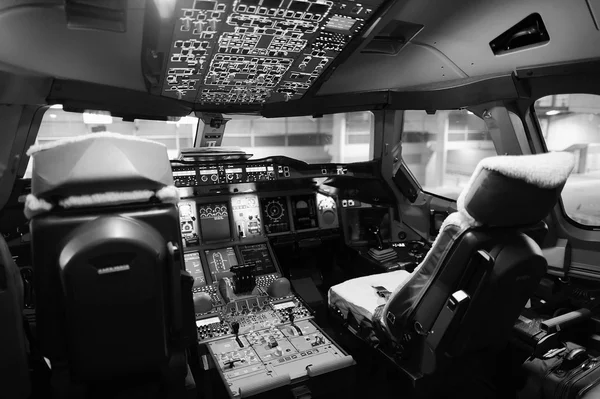 Uçağın kokpit iç — Stok fotoğraf