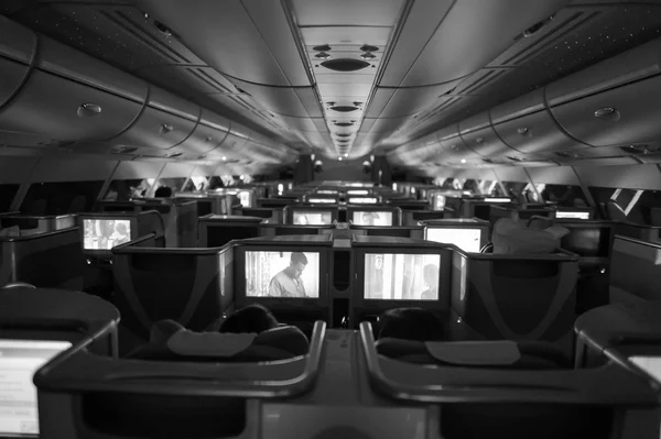 Interior Emirates Airbus A380 — Fotografia de Stock