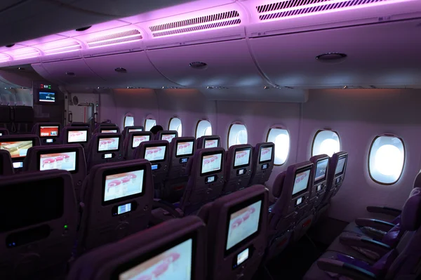 Intérieur de l'avion Emirates Airbus A380 — Photo