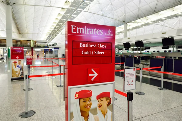 Emirates check-in counter design — Stock Photo, Image