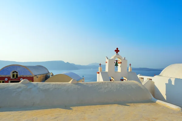 Ön Santorini på morgonen — Stockfoto