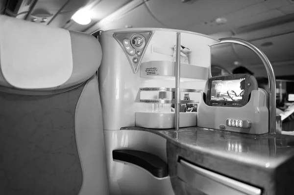 Monitor em Emirates Airbus A380 — Fotografia de Stock