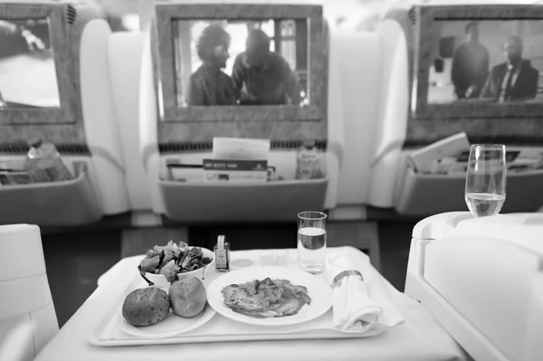 Boeing 777 intérieur classe affaires . — Photo