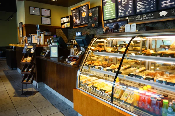 Starbucks café interior — Fotografia de Stock