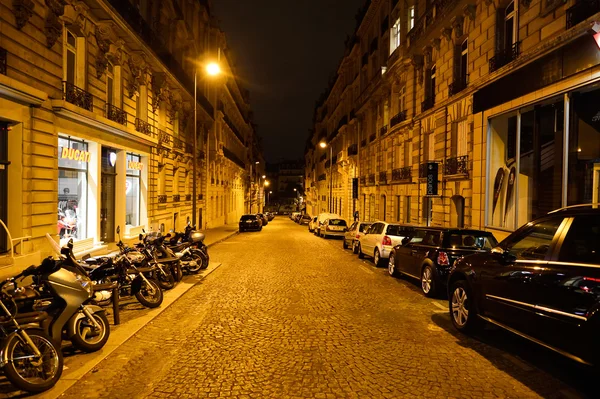 到了晚上，法国巴黎 — 图库照片
