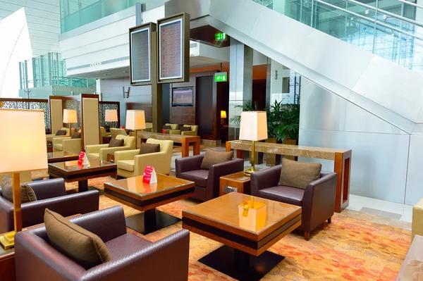 Interior do lounge da classe executiva Emirates — Fotografia de Stock