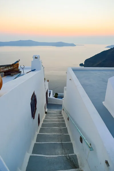 Santorini island at evening — Stok fotoğraf