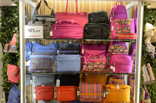 Different bags in store — Stock Photo, Image