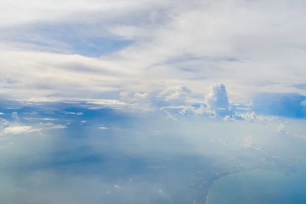 Vista aerea del cielo con nuvole — Foto Stock