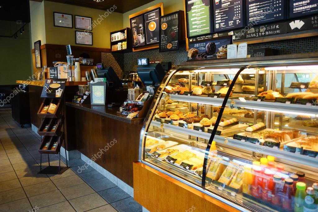 Starbucks cafe inredning – redaktionell stockfoto © teamtime #98827524