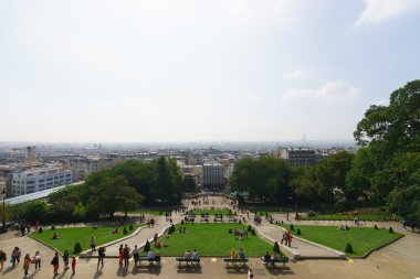 Sacre-Cceur Bazilikasından Paris şehir manzarası