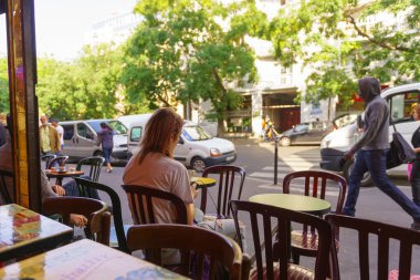 view from cafe  in Paris