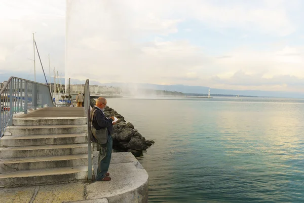 Vista sobre o Lago de Genebra — Fotografia de Stock
