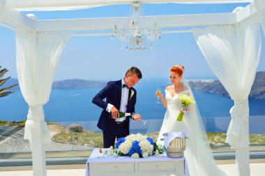 Gelin ve Damat Düğün kutlamak