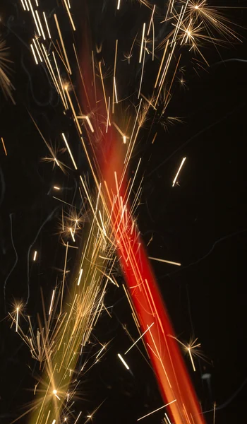 Flames with sparks close up — Stock Photo, Image