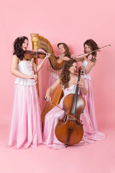 Belo quarteto de cordas — Fotografia de Stock