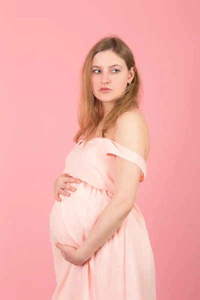 Mulher de rosa — Fotografia de Stock