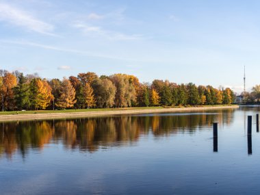 sonbahar park ve Nehri