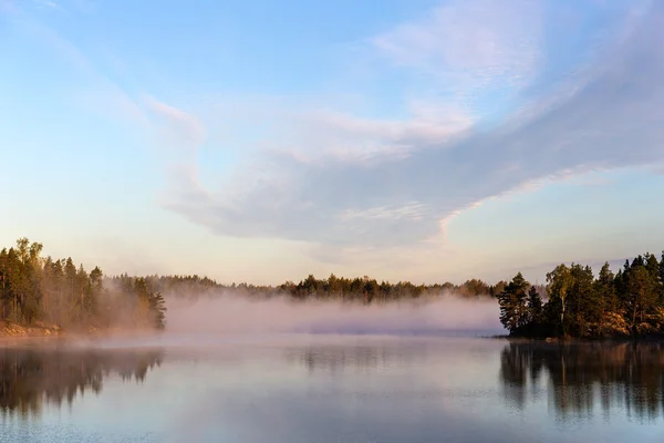 Nebel auf dem See — Stockfoto