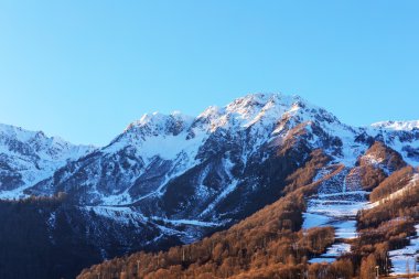 güneşli dağ manzarası