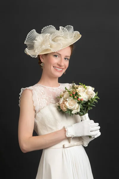 Sposa in abito bianco — Foto Stock