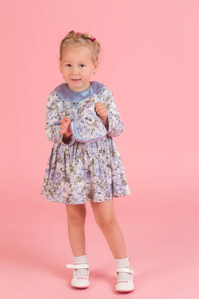 Little girl in a dress — Stock Photo, Image