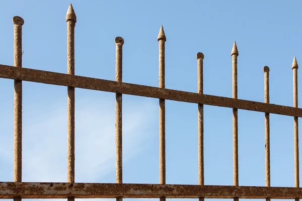 Fragment of metal fence — Stock Photo, Image