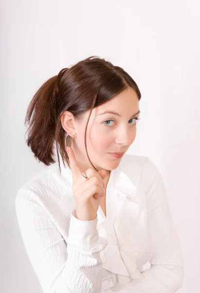 Chica con ojos azules — Foto de Stock