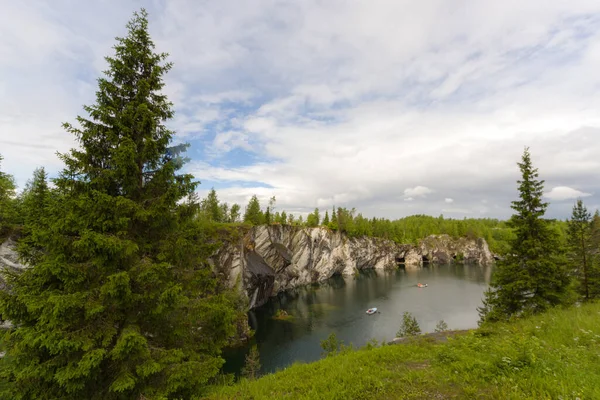 Paesaggio Nel Parco Montagna Ruskeala Estate — Foto Stock