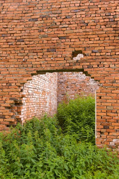 Ruinas Antiguo Edificio Ladrillo Verano — Foto de Stock