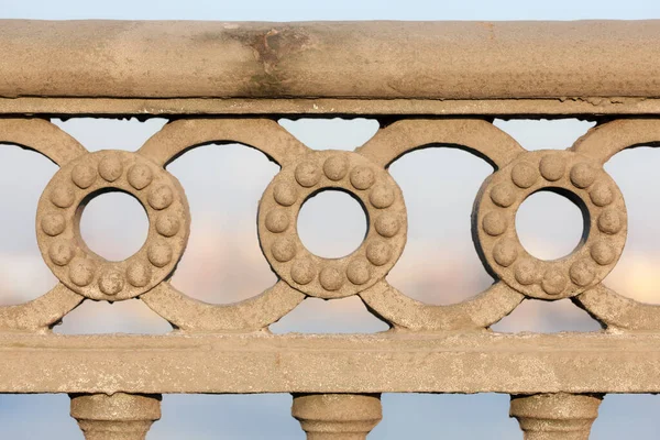 Fragment Fence Bridge Closeup — Stock Photo, Image