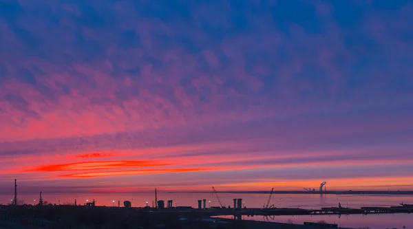 Heldere zonsondergang — Stockfoto