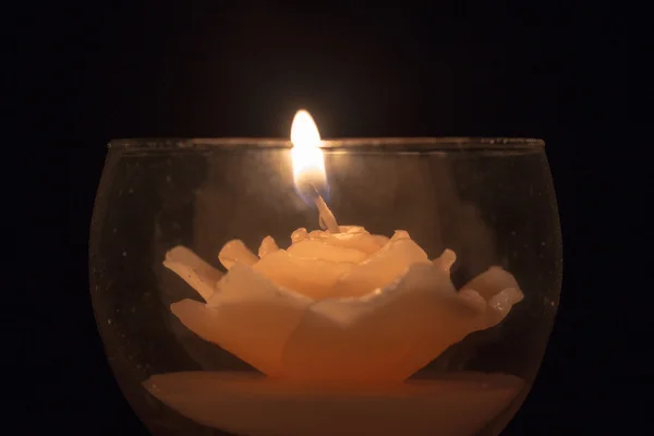 Candle in a glass — Stock Photo, Image