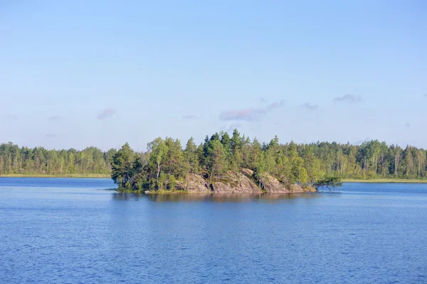 Остров на озере — стоковое фото