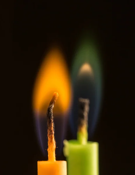 Two candles closeup — Stock Photo, Image