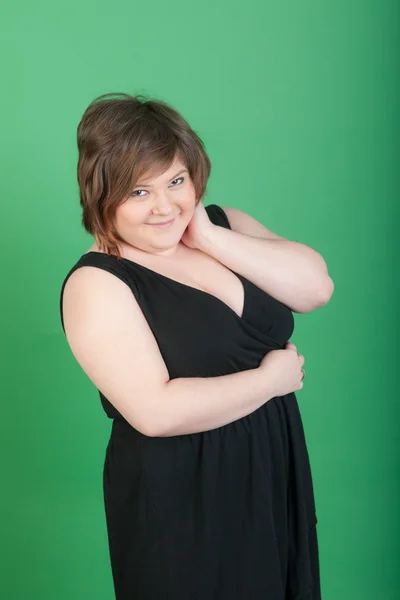 Girl in a black dress — Stock Photo, Image