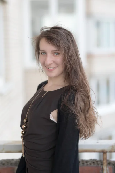 Portrait on the balcony — Stock Photo, Image