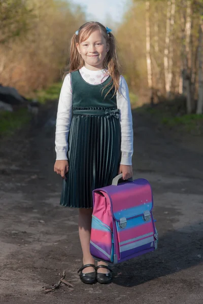 Little schoolgirl — Stock Photo, Image