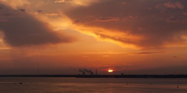 dramatik günbatımı Panoraması