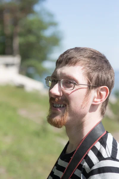 Cheerful man outdoors — Stock Photo, Image