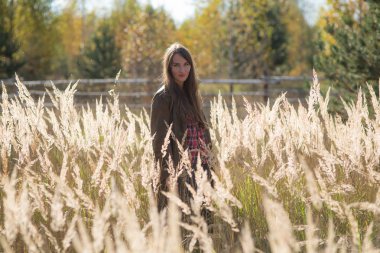 güneşli sonbahar portre