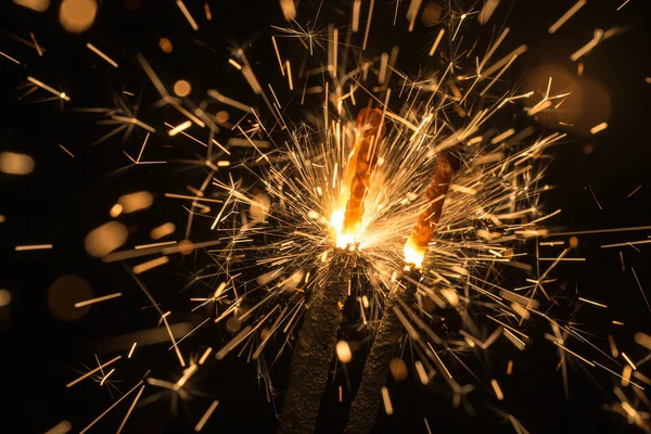 Bright sparks close up — Stock Photo, Image