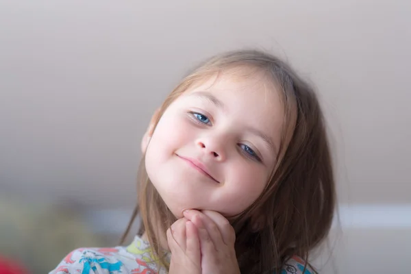 Cheerful little girl closeup — Stock Photo, Image